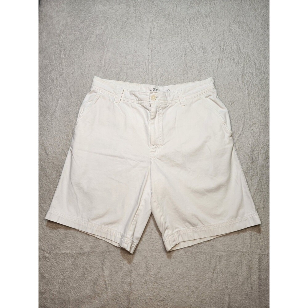 IZOD Saltwater Shorts 33 9.5" Inseam Men's Flat Front Casual Comfort Stretch